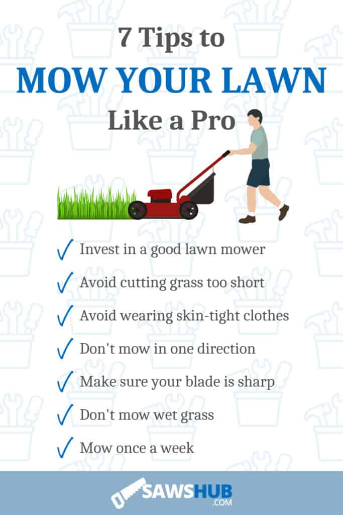 Mow your grass like a pro by investing in a good lawn mower and mowing once a week